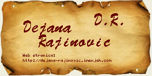 Dejana Rajinović vizit kartica